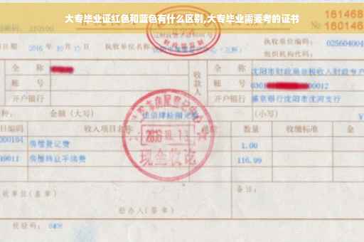 大专毕业证红色和蓝色有什么区别,大专毕业需要考的证书