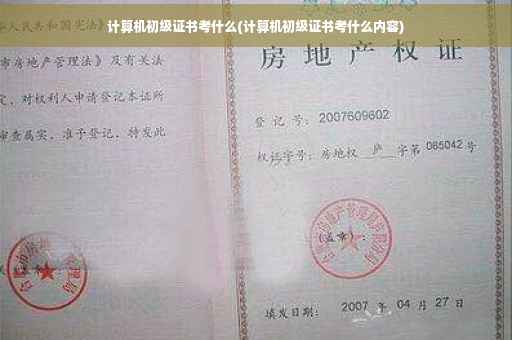 计算机初级证书考什么(计算机初级证书考什么内容)