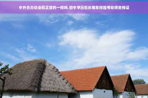 中外合办毕业和正常的一样吗,初中学历在长春怎样报考幼师资格证