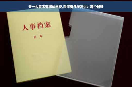 天一大联考有哪些学校,漯河有几所高中？哪个最好