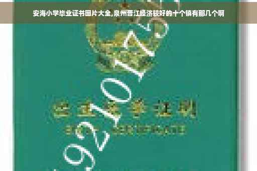 安海小学毕业证书图片大全,泉州晋江经济较好的十个镇有那几个啊