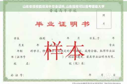 山东省技校能给高中毕业证吗,山东技校可以报考哪些大学