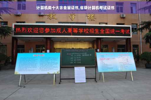 计算机类十大含金量证书,省级计算机考试证书