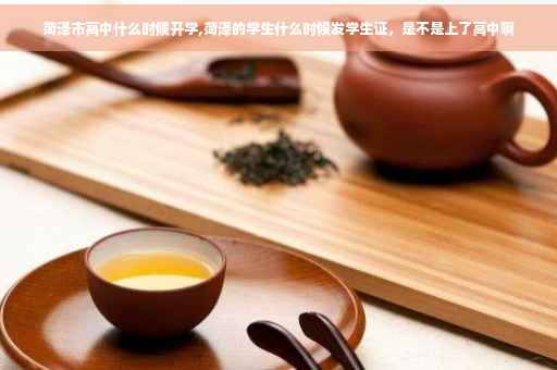 菏泽市高中什么时候开学,菏泽的学生什么时候发学生证，是不是上了高中啊