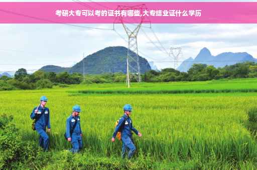 考研大专可以考的证书有哪些,大专结业证什么学历