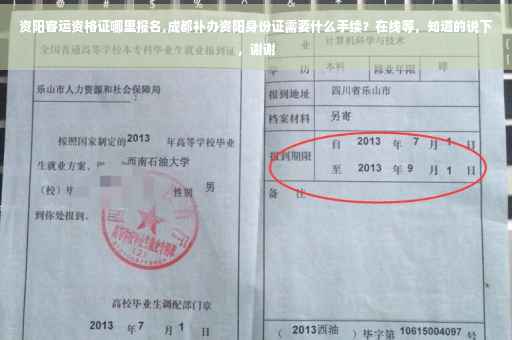 资阳客运资格证哪里报名,成都补办资阳身份证需要什么手续？在线等，知道的说下，谢谢