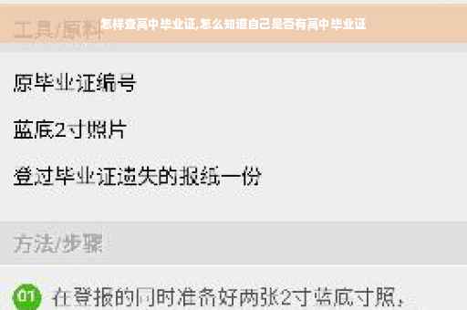 怎样查高中毕业证,怎么知道自己是否有高中毕业证