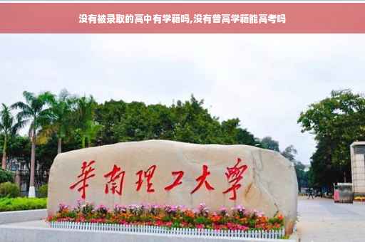 没有被录取的高中有学籍吗,没有普高学籍能高考吗
