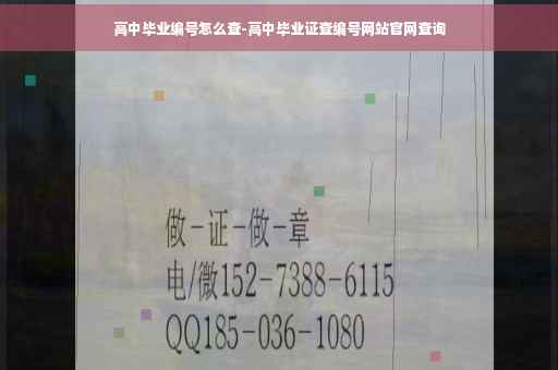 高中毕业编号怎么查-高中毕业证查编号网站官网查询