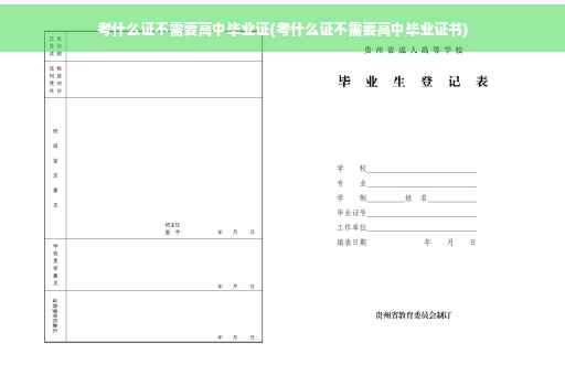 考什么证不需要高中毕业证(考什么证不需要高中毕业证书)