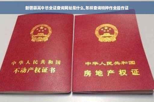 新疆籍高中毕业证查询网址是什么,怎样查询特种作业操作证