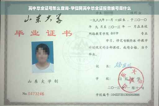 高中毕业证号怎么查询-学信网高中毕业证报告编号是什么