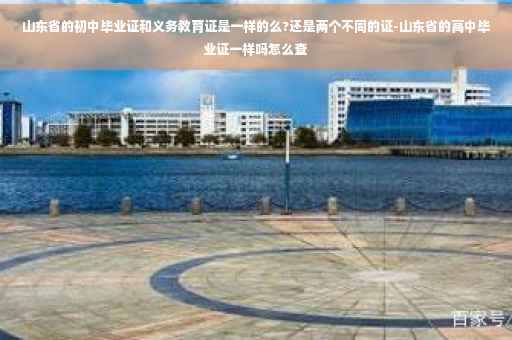 山东省的初中毕业证和义务教育证是一样的么?还是两个不同的证-山东省的高中毕业证一样吗怎么查