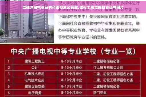 监理注册执业证书和印章怎么领取,建设工程监理毕业证书图片