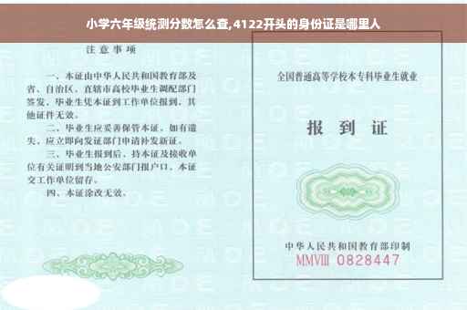 小学六年级统测分数怎么查,4122开头的身份证是哪里人