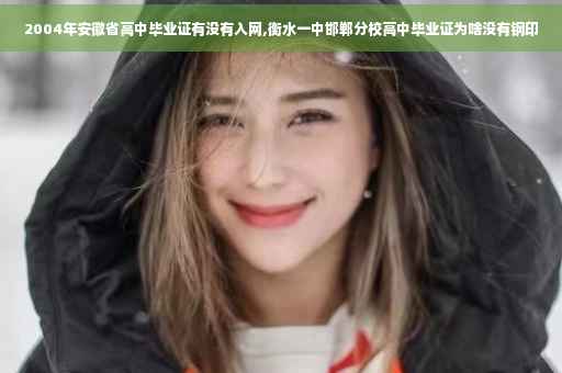 2004年安徽省高中毕业证有没有入网,衡水一中邯郸分校高中毕业证为啥没有钢印