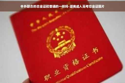 中外联合的毕业证和普通的一样吗-湖南成人高考毕业证图片