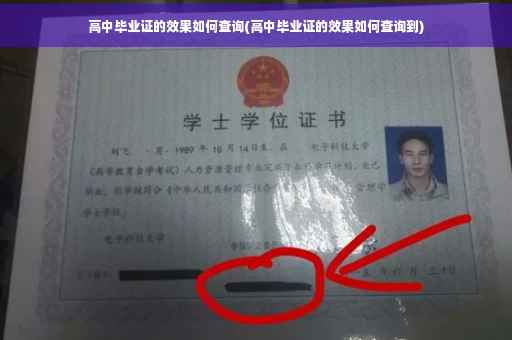 高中毕业证的效果如何查询(高中毕业证的效果如何查询到)