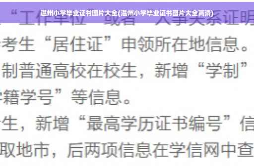温州小学毕业证书图片大全(温州小学毕业证书图片大全高清)