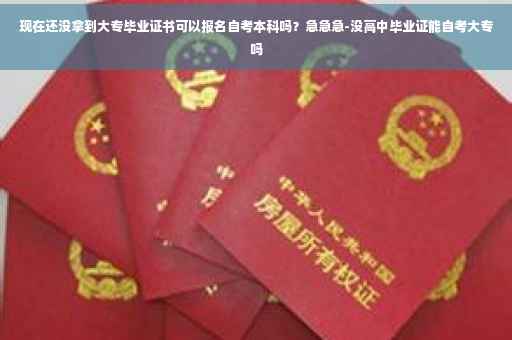 现在还没拿到大专毕业证书可以报名自考本科吗？急急急-没高中毕业证能自考大专吗
