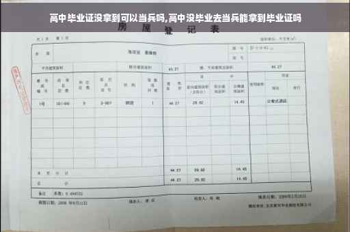 高中毕业证没拿到可以当兵吗,高中没毕业去当兵能拿到毕业证吗