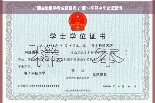 广西自治区学考成绩查询,广西12年高中毕业证查询