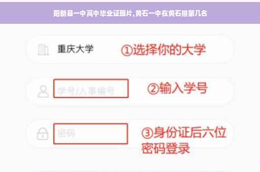 阳新县一中高中毕业证图片,黄石一中在黄石排第几名