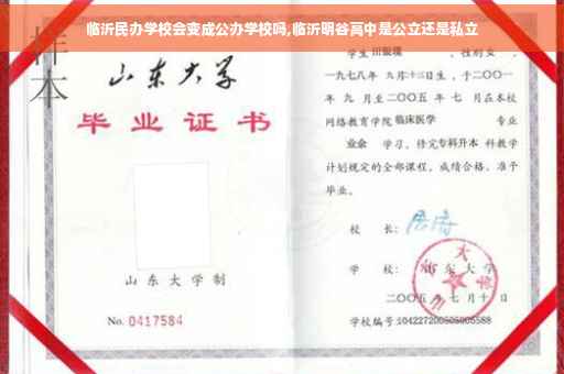 临沂民办学校会变成公办学校吗,临沂明谷高中是公立还是私立