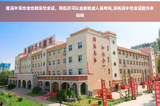 我高中没毕业也就没毕业证，现在还可以去参加成人高考吗,没有高中毕业证能升本科吗