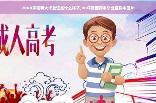2000年陕师大毕业证是什么样子,90年陕西高中毕业证样本图片