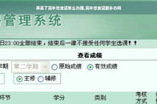 弄丢了高中毕业证怎么办理,高中毕业证能补办吗