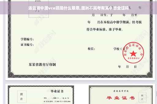 连云港中澳vce班是什么意思,澳洲不高考有高中毕业证吗