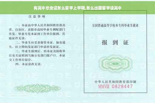 有高中毕业证怎么留学上学呢,怎么出国留学读高中