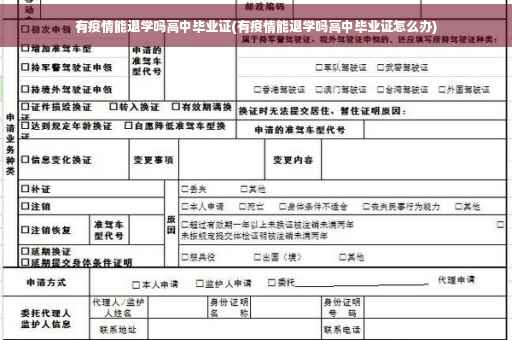 有疫情能退学吗高中毕业证(有疫情能退学吗高中毕业证怎么办)