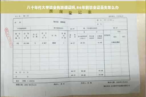 八十年代大学毕业有派遣证吗,86年前毕业证丢失怎么办
