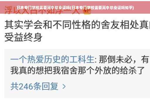 日本专门学校需要高中毕业证吗(日本专门学校需要高中毕业证吗知乎)