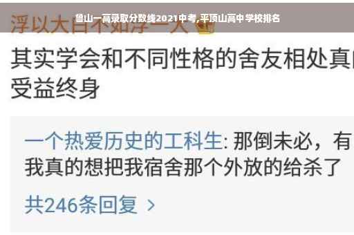 鲁山一高录取分数线2021中考,平顶山高中学校排名