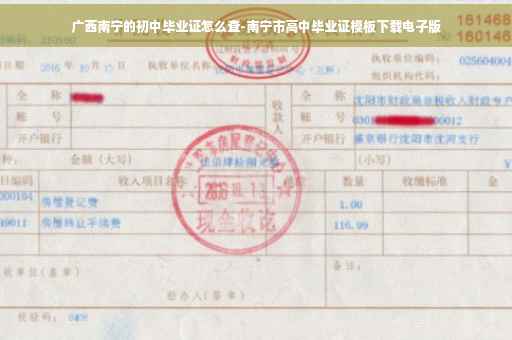 广西南宁的初中毕业证怎么查-南宁市高中毕业证模板下载电子版