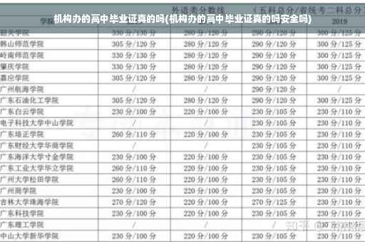 机构办的高中毕业证真的吗(机构办的高中毕业证真的吗安全吗)