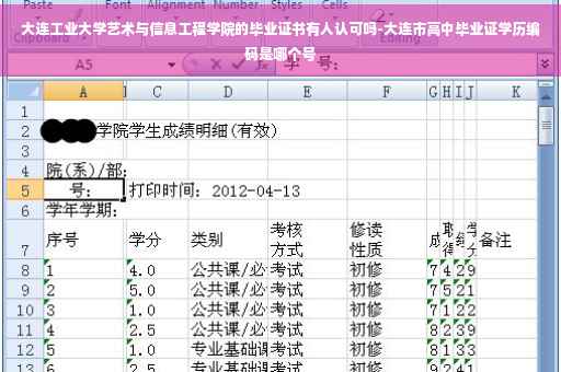 大连工业大学艺术与信息工程学院的毕业证书有人认可吗-大连市高中毕业证学历编码是哪个号