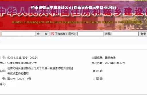档案里有高中毕业证么 6(档案里面有高中毕业证吗)