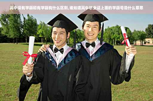 高中没有学籍和有学籍有什么区别,谁知道高中毕业证上面的学籍号是什么意思