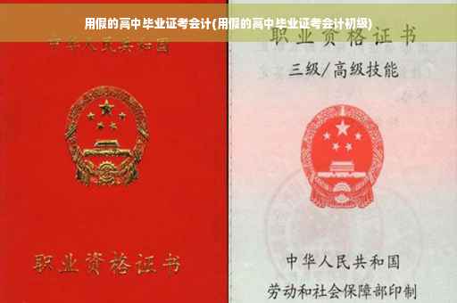 用假的高中毕业证考会计(用假的高中毕业证考会计初级)
