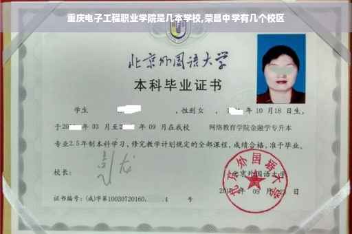重庆电子工程职业学院是几本学校,荣昌中学有几个校区