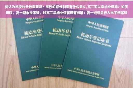 你认为学校的分数重要吗？学校的评分制度有什么意义,高二可以拿毕业证吗？如何可以，高一期末没考好，对高二拿毕业证有没有影响？高一成绩会存入电子档案吗