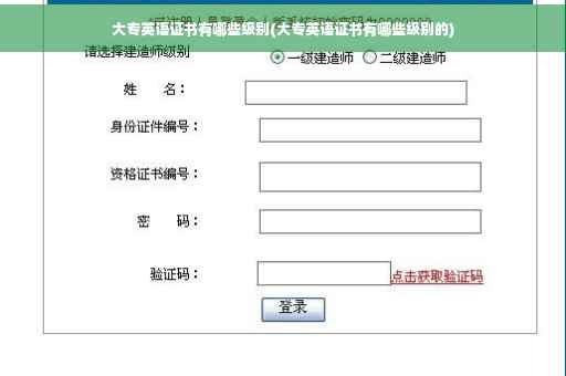 大专英语证书有哪些级别(大专英语证书有哪些级别的)