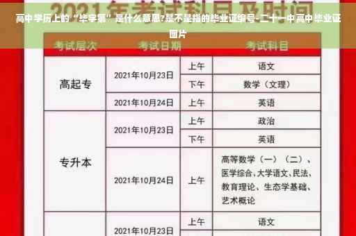 高中学历上的“毕字第”是什么意思?是不是指的毕业证编号-二十一中高中毕业证图片