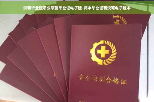 没有毕业证怎么拿到毕业证电子版-高中毕业证有没有电子版本