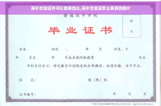 高中毕业证书可以查真伪么,高中毕业证怎么看真伪图片