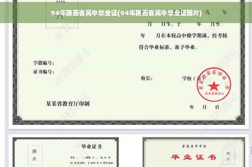 94年陕西省高中毕业证(94年陕西省高中毕业证图片)